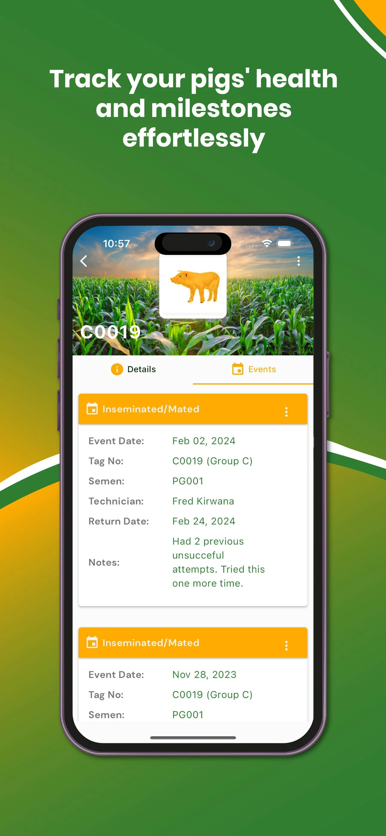 My Piggery Manager - Farm app screenshot